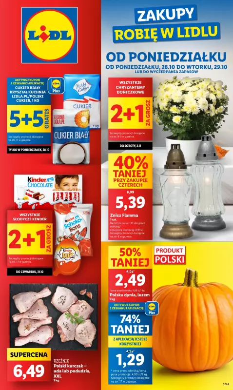 Lidl - gazetka promocyjna Oferta od poniedziałku od poniedziałku 28.10 do wtorku 29.10