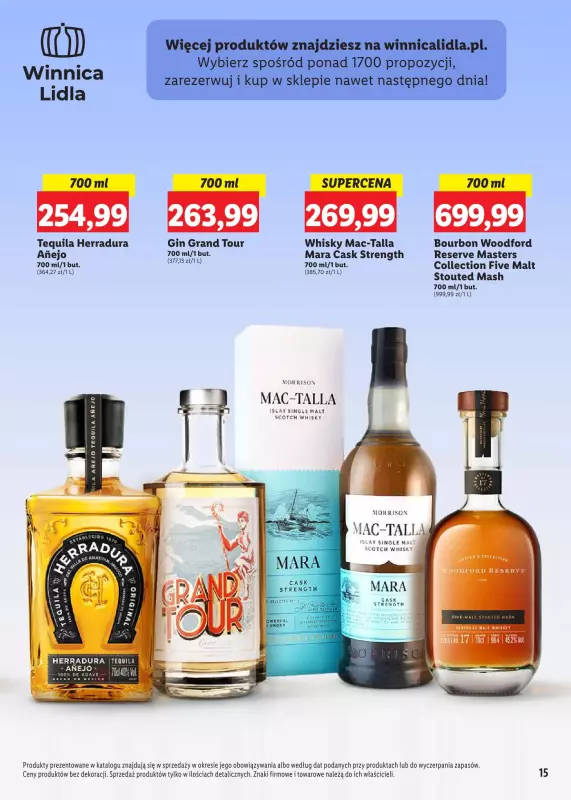 Lidl - gazetka promocyjna Katalog alkoholi mocnych od poniedziałku 28.10 do soboty 30.11 - strona 15