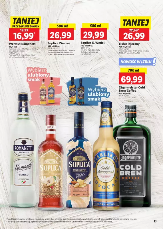 Lidl - gazetka promocyjna Katalog alkoholi mocnych od poniedziałku 28.10 do soboty 30.11 - strona 13