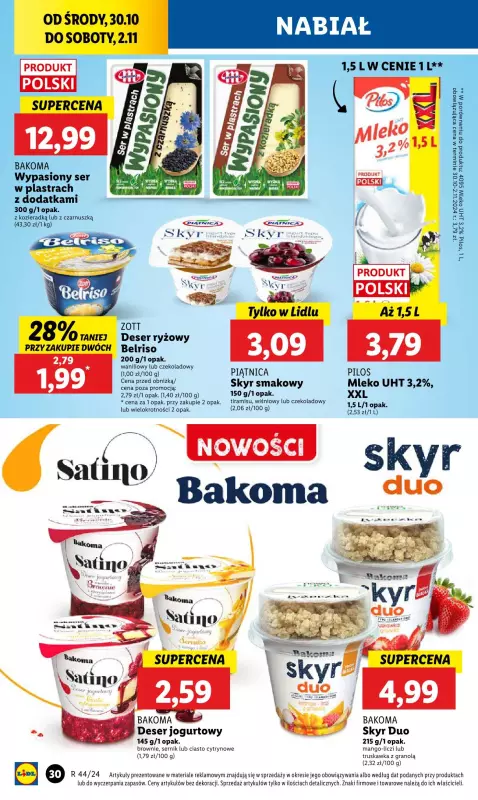 Lidl - gazetka promocyjna Oferta od środy od środy 30.10 do soboty 02.11 - strona 30