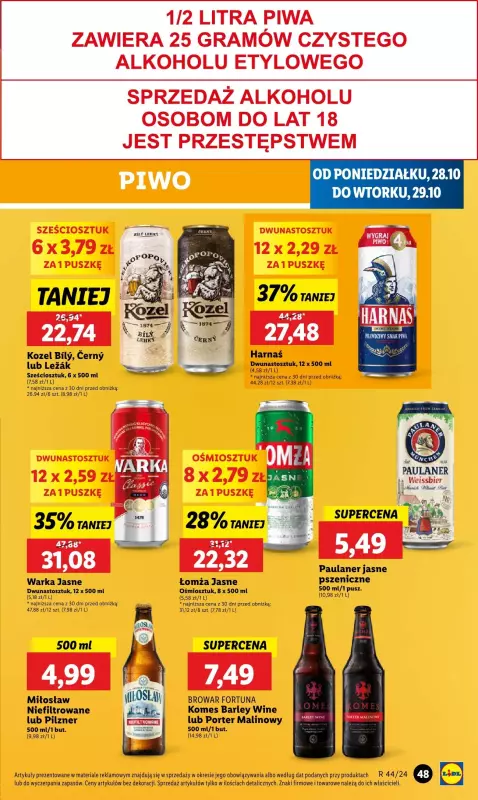 Lidl - gazetka promocyjna Oferta od poniedziałku od poniedziałku 28.10 do wtorku 29.10 - strona 57