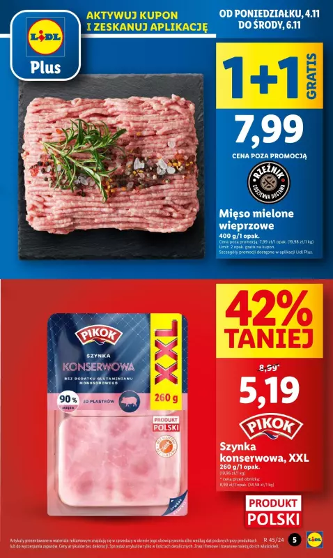 Lidl - gazetka promocyjna Oferta od poniedziałku od poniedziałku 04.11 do środy 06.11 - strona 5