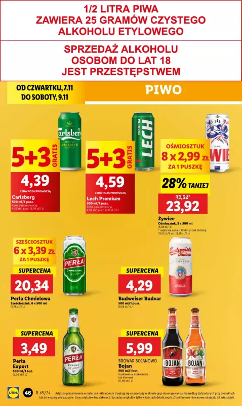 Lidl - gazetka promocyjna Oferta od czwartku od czwartku 07.11 do soboty 09.11 - strona 48