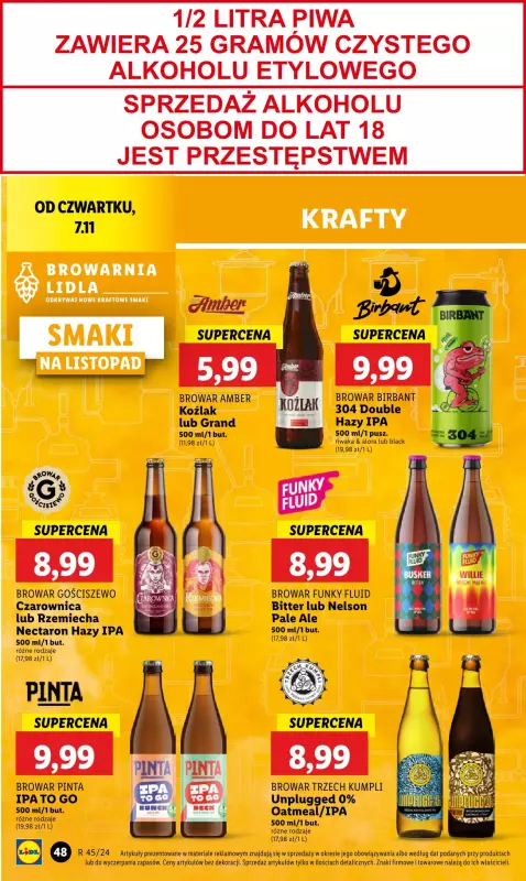 Lidl - gazetka promocyjna Oferta od czwartku od czwartku 07.11 do soboty 09.11 - strona 50