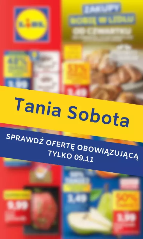 Lidl - gazetka promocyjna Tania sobota w Lidlu! od soboty 09.11 do soboty 09.11