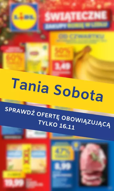 Lidl - gazetka promocyjna Tania sobota w Lidlu! od soboty 16.11 do soboty 16.11