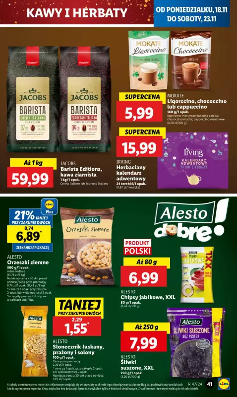 Lidl - gazetka promocyjna Oferta od poniedziałku od poniedziałku 18.11 do środy 20.11 - strona 47