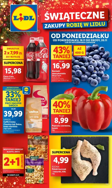 Lidl - gazetka promocyjna Oferta od poniedziałku od poniedziałku 18.11 do środy 20.11