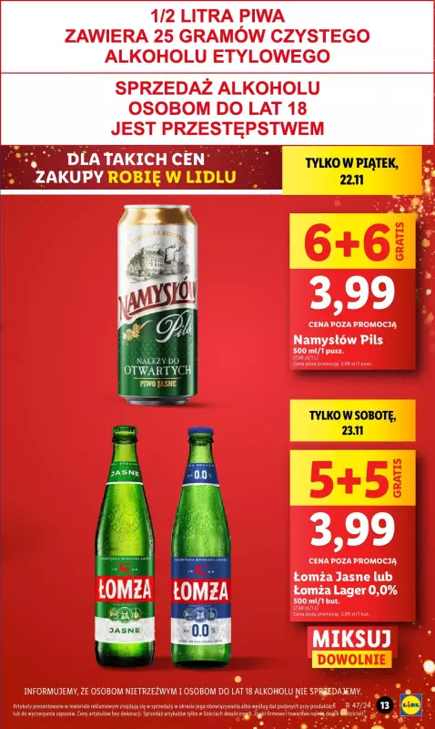 Lidl - gazetka promocyjna Oferta od czwartku od czwartku 21.11 do soboty 23.11 - strona 13