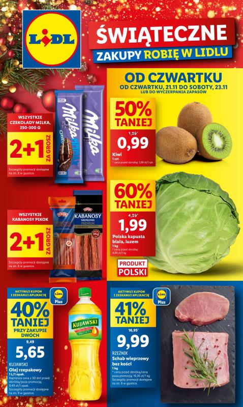 Lidl - gazetka promocyjna Oferta od czwartku od czwartku 21.11 do soboty 23.11