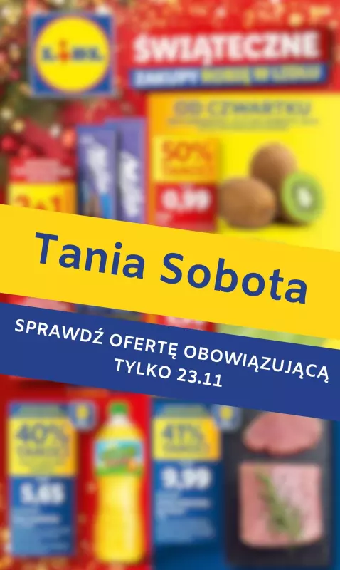 Lidl - gazetka promocyjna Tania sobota w Lidlu! od soboty 23.11 do soboty 23.11