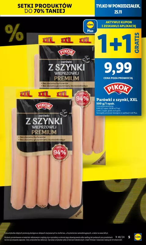 Lidl - gazetka promocyjna Oferta od poniedziałku od poniedziałku 25.11 do środy 27.11 - strona 5