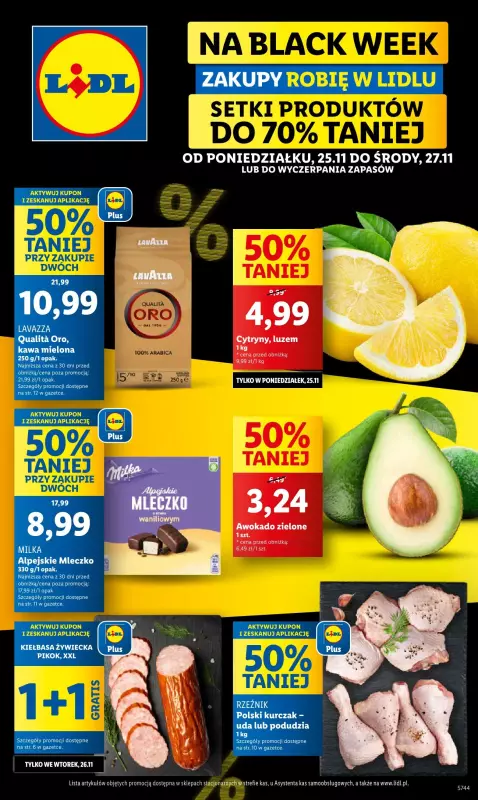 Lidl - gazetka promocyjna Oferta od poniedziałku od poniedziałku 25.11 do środy 27.11