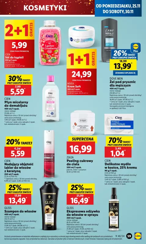 Lidl - gazetka promocyjna Oferta od poniedziałku od poniedziałku 25.11 do środy 27.11 - strona 63