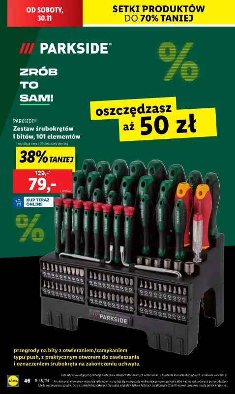 Lidl - gazetka promocyjna Katalog od poniedziałku 25.11 do soboty 30.11 - strona 62