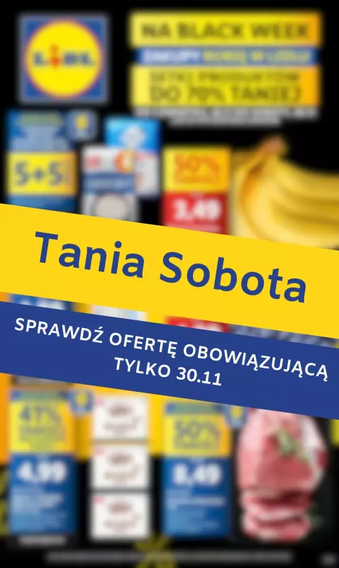 Lidl - gazetka promocyjna Tania sobota w Lidlu! od soboty 30.11 do soboty 30.11