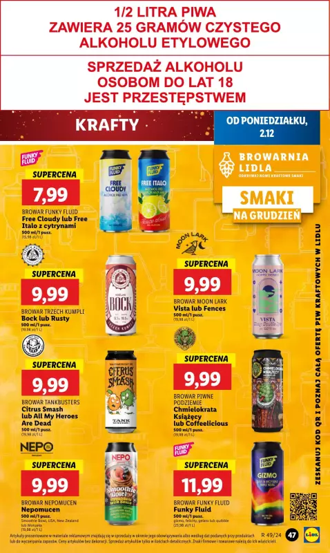 Lidl - gazetka promocyjna Oferta od poniedziałku od poniedziałku 02.12 do środy 04.12 - strona 49