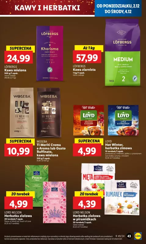 Lidl - gazetka promocyjna Oferta od poniedziałku od poniedziałku 02.12 do środy 04.12 - strona 45