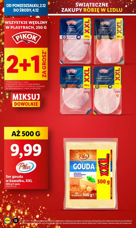 Lidl - gazetka promocyjna Oferta od poniedziałku od poniedziałku 02.12 do środy 04.12 - strona 12