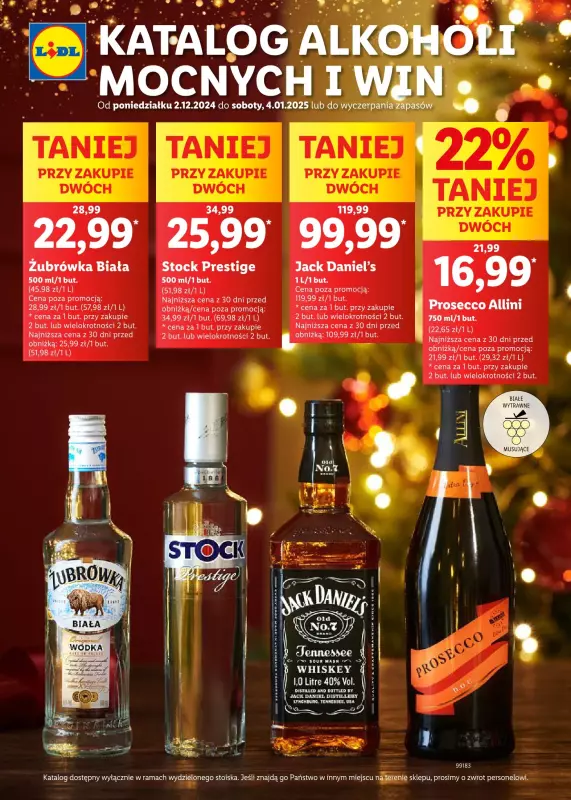 Lidl - gazetka promocyjna Katalog alkoholi mocnych i win  