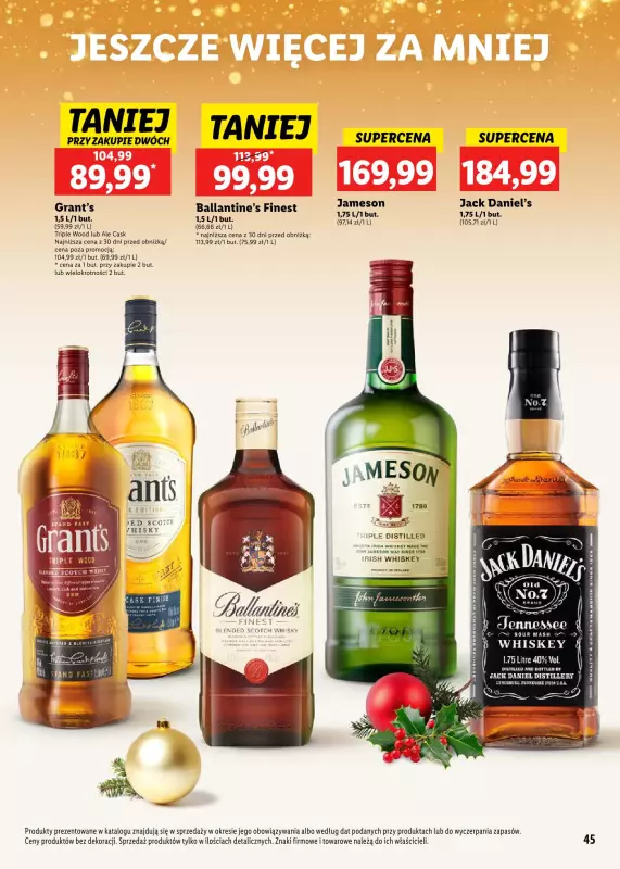 Lidl - gazetka promocyjna Katalog alkoholi mocnych i win  do soboty 04.01 - strona 45