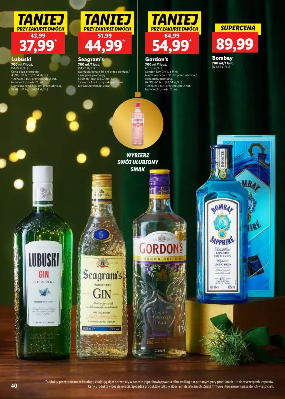 Lidl - gazetka promocyjna Katalog alkoholi mocnych i win  do soboty 04.01 - strona 40