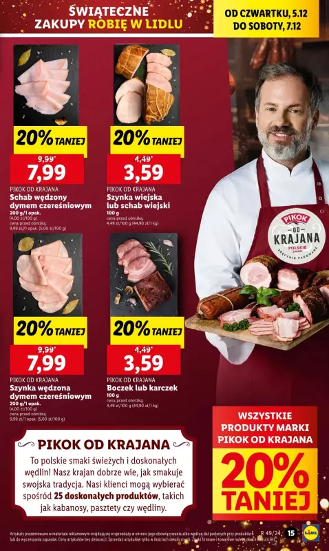 Lidl - gazetka promocyjna Oferta od czwartku od czwartku 05.12 do soboty 07.12 - strona 15