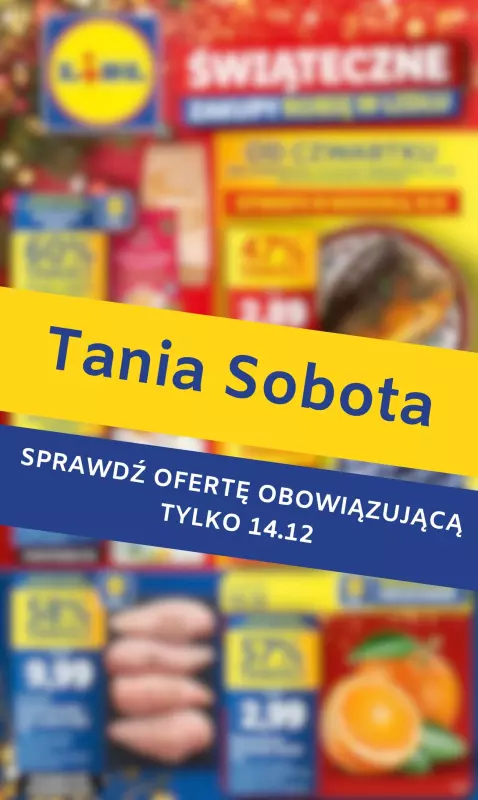 Lidl - gazetka promocyjna Tania sobota w Lidlu! od soboty 14.12 do soboty 14.12