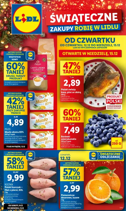 Lidl - gazetka promocyjna Oferta od czwartku od czwartku 12.12 do niedzieli 15.12