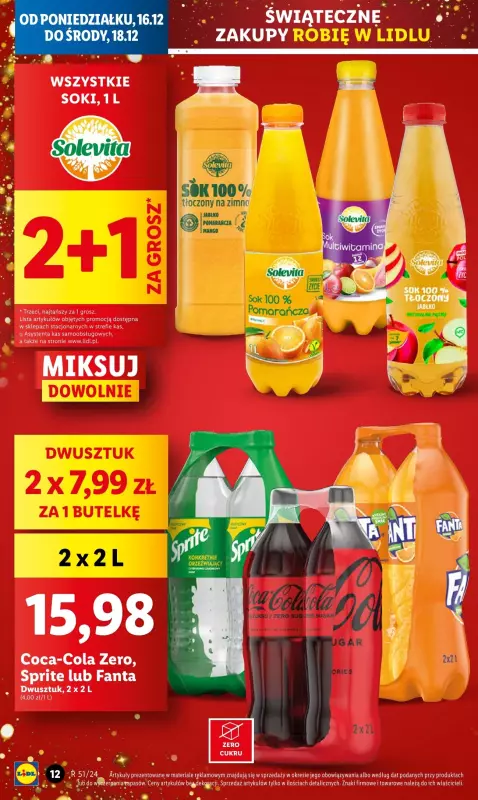 Lidl - gazetka promocyjna Oferta od poniedziałku od poniedziałku 16.12 do środy 18.12 - strona 12