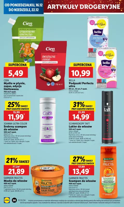 Lidl - gazetka promocyjna Oferta od poniedziałku od poniedziałku 16.12 do środy 18.12 - strona 66