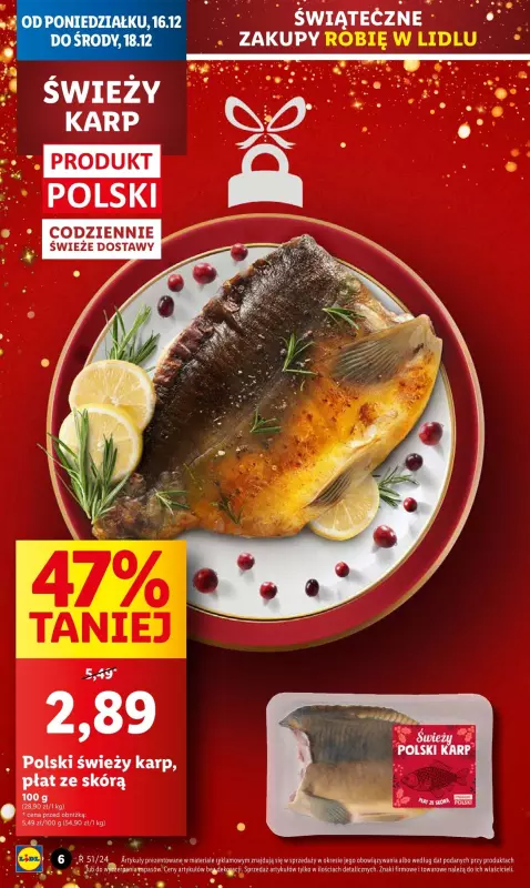 Lidl - gazetka promocyjna Oferta od poniedziałku od poniedziałku 16.12 do środy 18.12 - strona 6