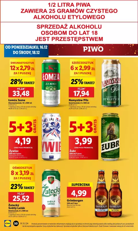 Lidl - gazetka promocyjna Oferta od poniedziałku od poniedziałku 16.12 do środy 18.12 - strona 58