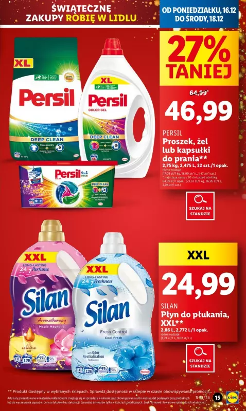 Lidl - gazetka promocyjna Oferta od poniedziałku od poniedziałku 16.12 do środy 18.12 - strona 15