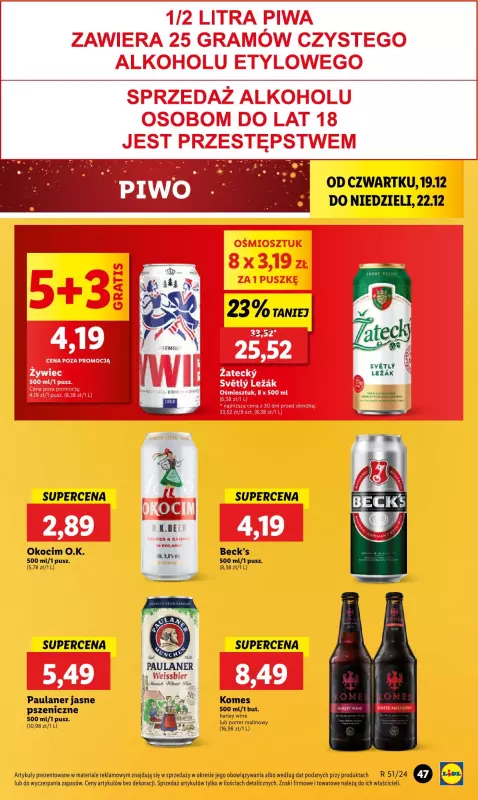 Lidl - gazetka promocyjna Oferta od czwartku od czwartku 19.12 do niedzieli 22.12 - strona 53