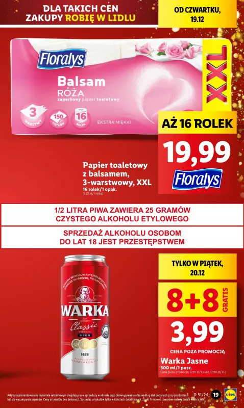 Lidl - gazetka promocyjna Oferta od czwartku od czwartku 19.12 do niedzieli 22.12 - strona 19