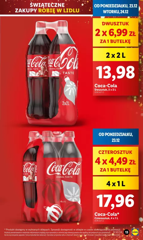 Lidl - gazetka promocyjna Oferta od poniedziałku od poniedziałku 23.12 do wtorku 24.12 - strona 13