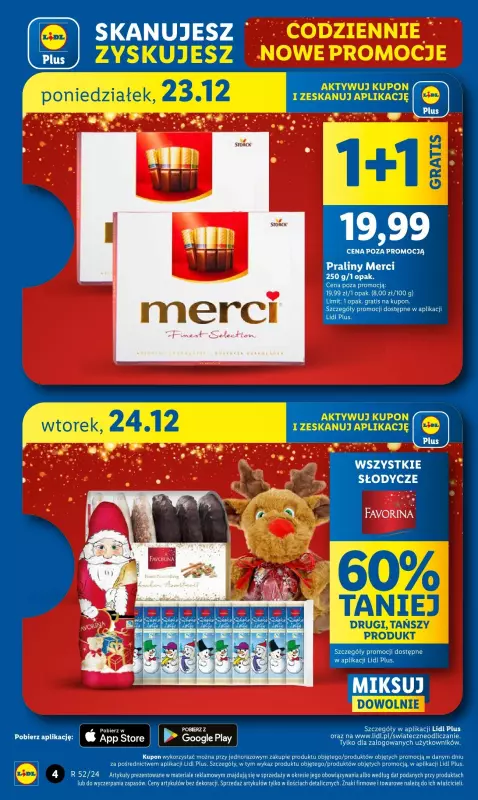 Lidl - gazetka promocyjna Oferta od poniedziałku od poniedziałku 23.12 do wtorku 24.12 - strona 4