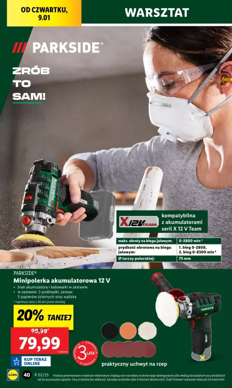 Lidl - gazetka promocyjna Katalog od wtorku 07.01 do soboty 11.01 - strona 44