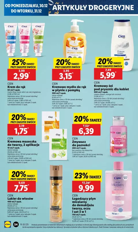 Lidl - gazetka promocyjna Oferta od poniedziałku od poniedziałku 30.12 do wtorku 31.12 - strona 62