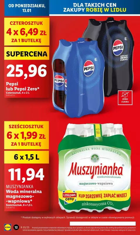 Lidl - gazetka promocyjna Gazetka od poniedziałku od poniedziałku 13.01 do środy 15.01 - strona 12