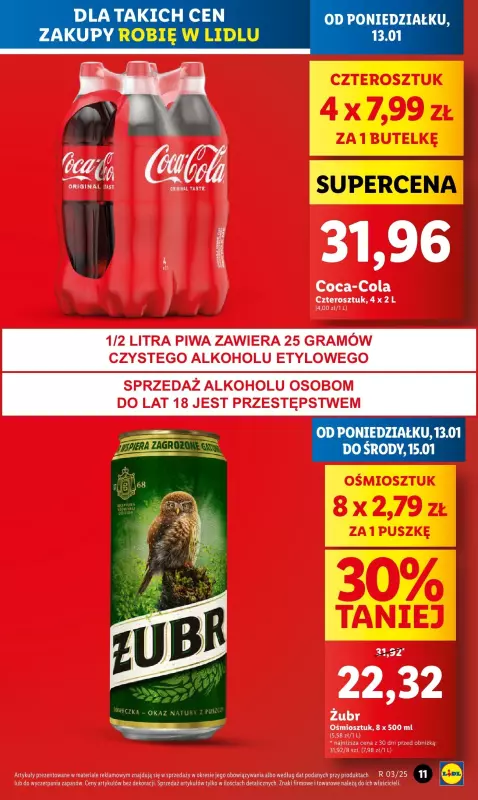 Lidl - gazetka promocyjna Gazetka od poniedziałku od poniedziałku 13.01 do środy 15.01 - strona 11