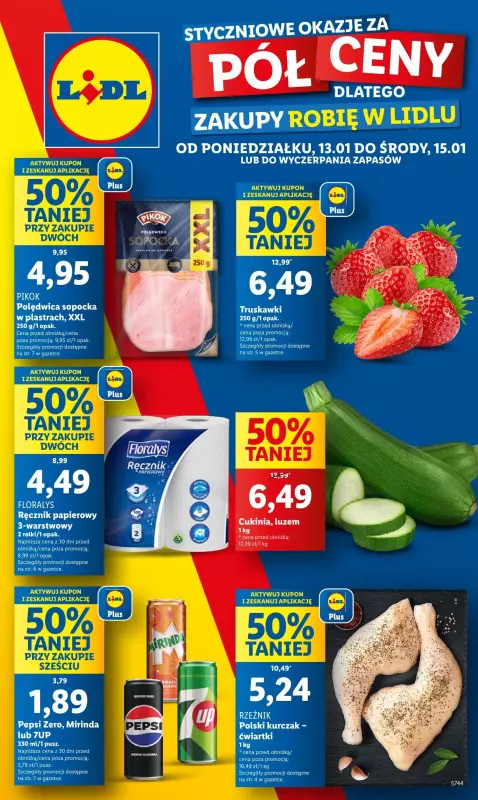 Lidl - gazetka promocyjna Gazetka od poniedziałku od poniedziałku 13.01 do środy 15.01