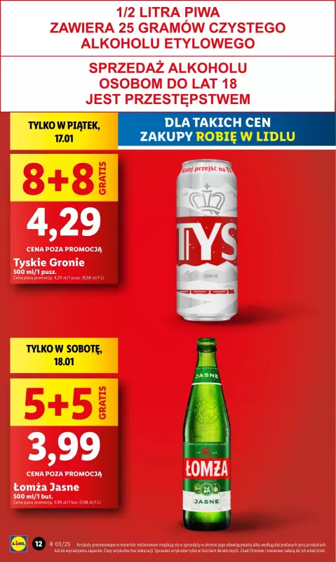 Lidl - gazetka promocyjna Oferta od czwartku od czwartku 16.01 do soboty 18.01 - strona 12