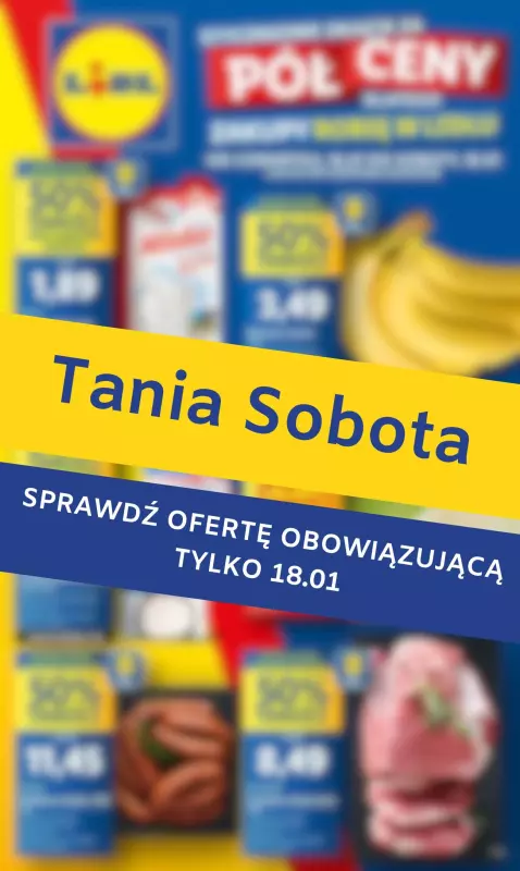 Lidl - gazetka promocyjna Tania sobota w Lidlu! od soboty 18.01 do soboty 18.01