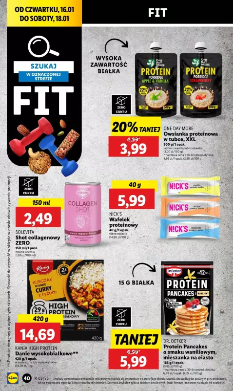 Lidl - gazetka promocyjna Oferta od czwartku od czwartku 16.01 do soboty 18.01 - strona 46