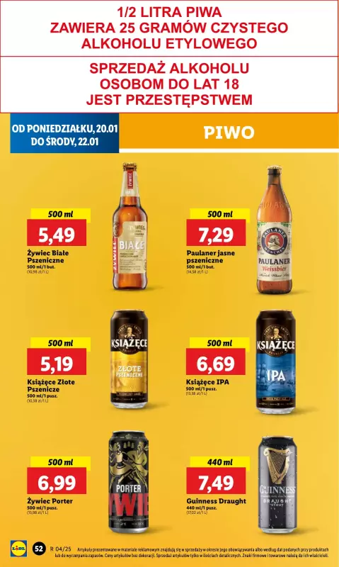 Lidl - gazetka promocyjna Oferta od poniedziałku od poniedziałku 20.01 do środy 22.01 - strona 54