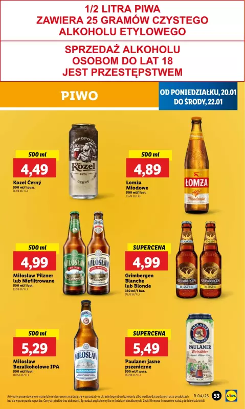 Lidl - gazetka promocyjna Oferta od poniedziałku od poniedziałku 20.01 do środy 22.01 - strona 55