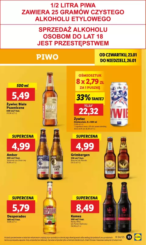 Lidl - gazetka promocyjna Oferta od czwartku od czwartku 23.01 do niedzieli 26.01 - strona 35