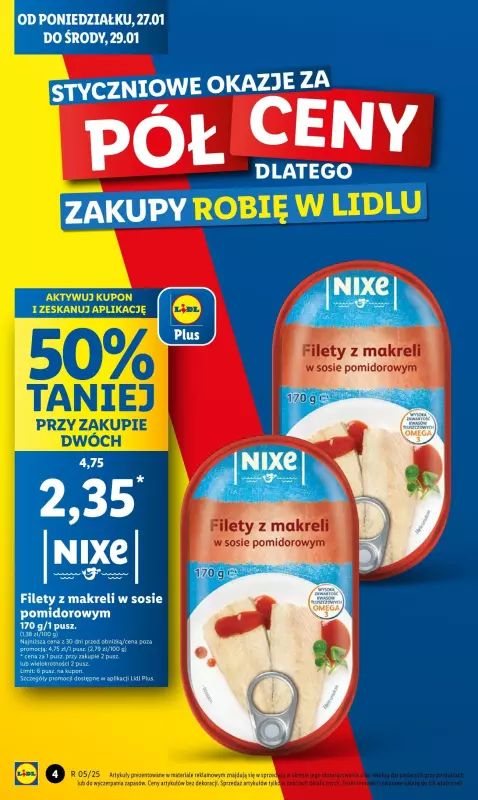 Lidl - gazetka promocyjna Oferta od poniedziałku od poniedziałku 27.01 do środy 29.01 - strona 4